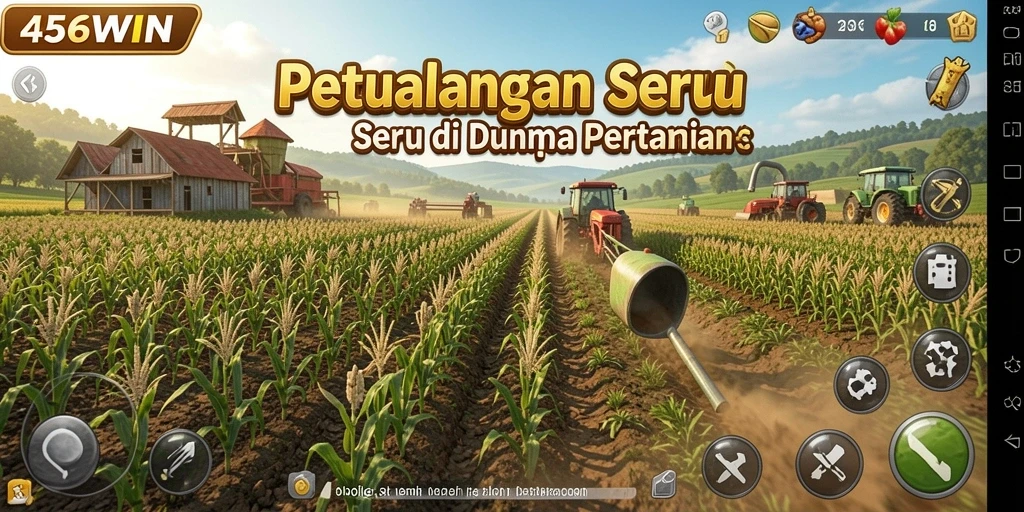 Screenshot gameplay di 456WIN dengan suasana pertanian yang indah.