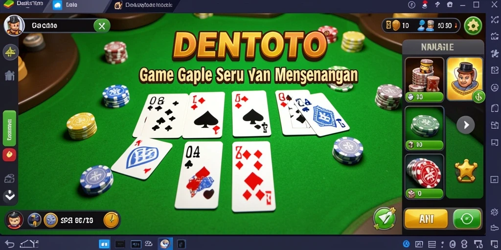 Tampilan gameplay DENTOTO yang menarik dan interaktif.