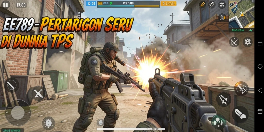 Gameplay seru di arena pertempuran EE789 dengan karakter yang di kustomisasi.