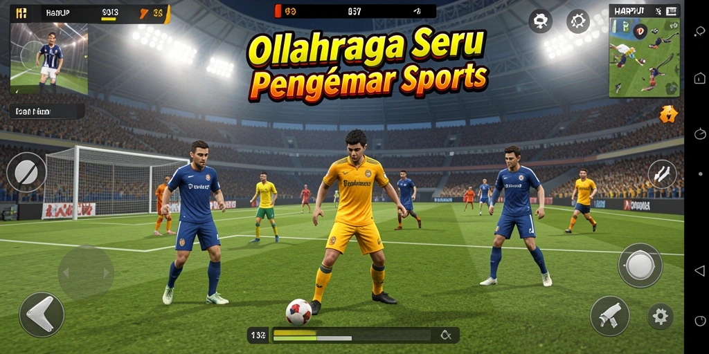 Tangkapan layar gameplay HARAPJP menampilkan aksi seru di lapangan.