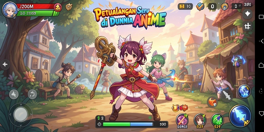 Gameplay menakjubkan dari J200M menampilkan karakter anime yang ikonik.