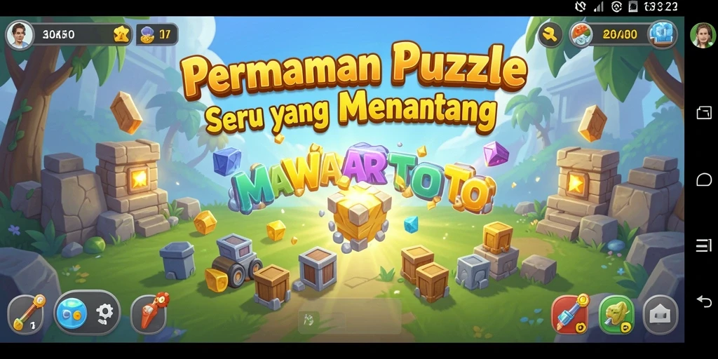 Screenshot gameplay MAWARTOTO menampilkan momen seru menyelesaikan puzzle.