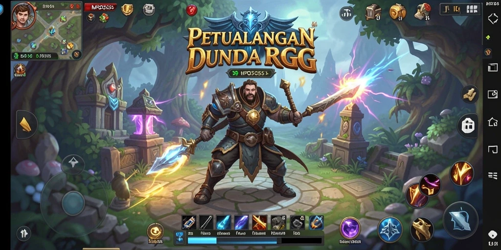 Screenshot menampilkan aksi seru dalam petualangan RPG MPO555.