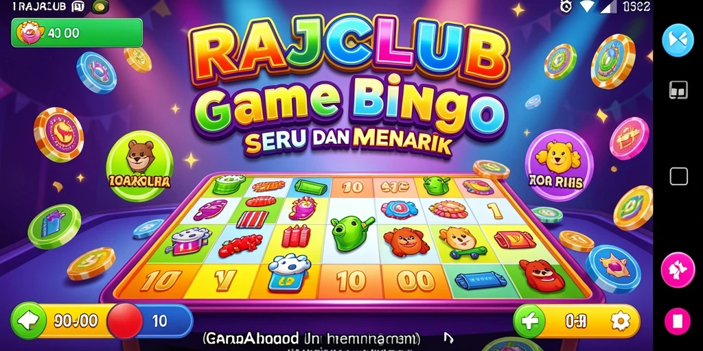Screenshot permainan Bingo RAJACLUB menunjukkan suasana yang seru dan menarik.