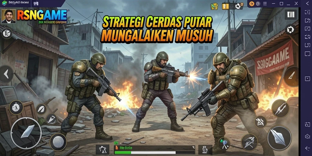 Gameplay RSNGAME dengan aksi strategi yang menarik dan menantang.
