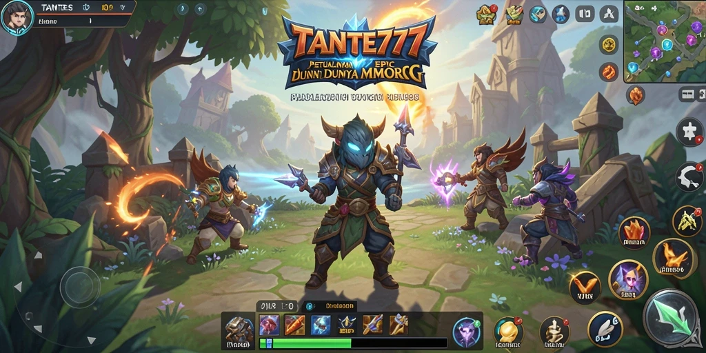 Screenshot utama TANTE777 menampilkan aksi seru dalam gameplay MMORPG.